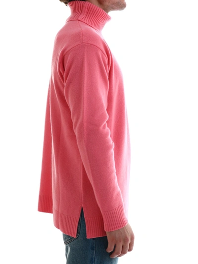 Shop Loewe Anagram Turtleneck Sweater In Pink