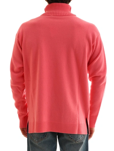 Shop Loewe Anagram Turtleneck Sweater In Pink
