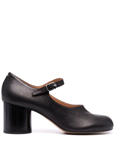 Shop Maison Margiela Tabi 60mm Mary Jane Pumps In Black