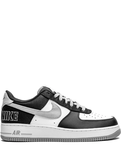 Nike Air Force 1 Lv8 Leather And Textile Mid-top Trainers In Schwarz