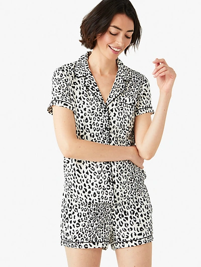 Shop Kate Spade Leopard Spots Short Pj Set In Multi