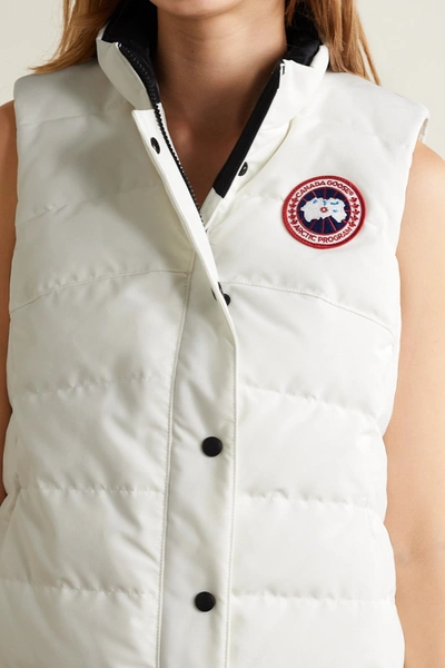 Shop Canada Goose Freestyle Quilted Shell Down Vest In White
