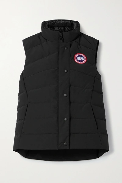 Shop Canada Goose Freestyle Quilted Shell Down Vest In Black