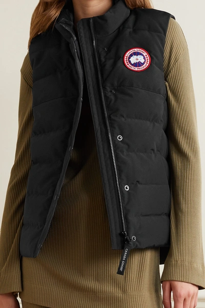 Shop Canada Goose Freestyle Quilted Shell Down Vest In Black