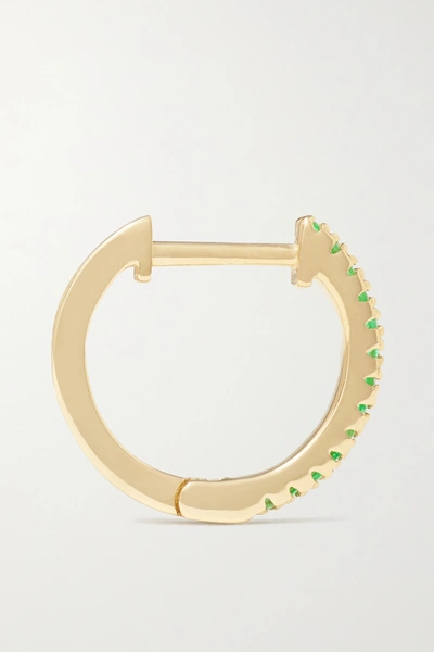 Shop Mateo 14-karat Gold Emerald Hoop Earrings