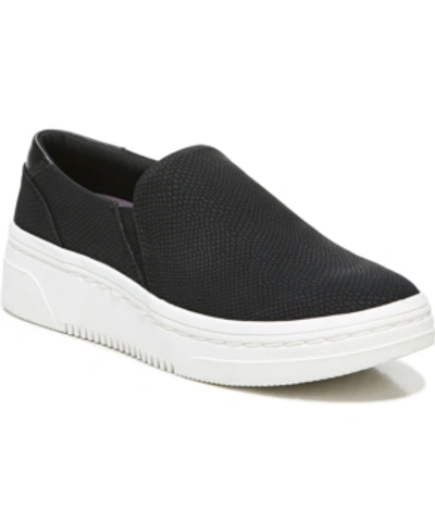 Dr. Scholl's Madison Next Wedge Platform Slip-on Sneaker In Black Snake Faux Leather