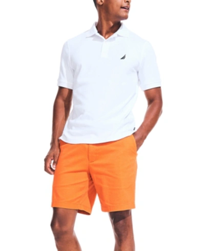 Shop Nautica Men's Classic-fit Interlock Polo Shirt In Bright White