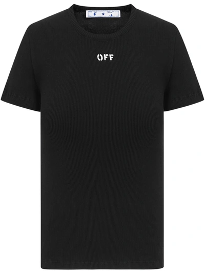 Shop Off-white T-shirts And Polos Black