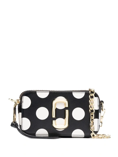 Marc Jacobs Snapshot Leather Crossbody Bag In Black