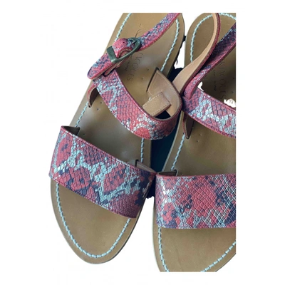 Pre-owned Kjacques Leather Sandal In Multicolour