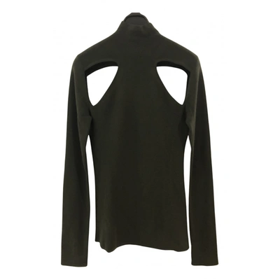 Pre-owned Dion Lee Wool Jumper In Khaki