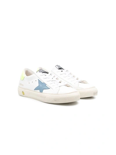 Shop Golden Goose Sneakers With Blue Yellow Back Star In Bia-blu-giallo