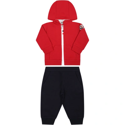 Shop Moncler Multicolor Tracksuit For Baby Boy With Iconic Patch