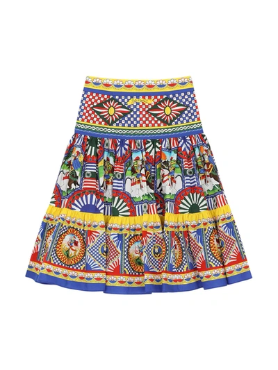 Shop Dolce & Gabbana Patterned Pleated Skirt In Stampa