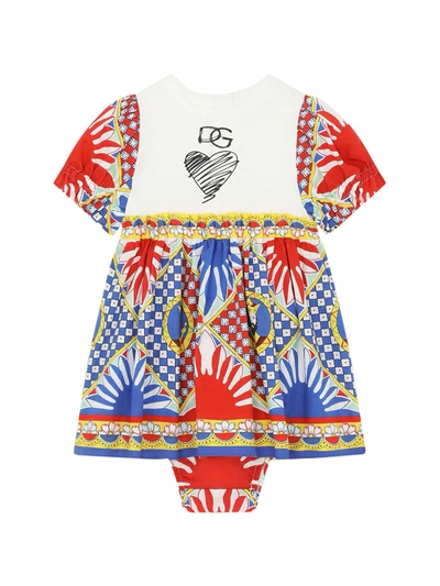Shop Dolce & Gabbana Baby Girl Dress In Multicolor