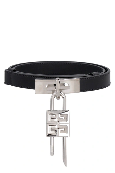 Shop Givenchy Calf Leather Belt In Black