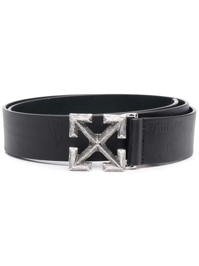 Shop Off-white Arrows Buckled Belt In Schwarz