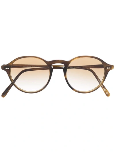 Shop Oliver Peoples Maxson Tinted Sunglasses In Brown