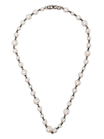 Shop M Cohen South Sea Pearl Necklace In Weiss