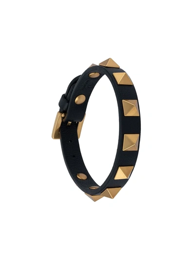 Valentino Garavani Rockstud Leather Bracelet With Studs In Black ModeSens