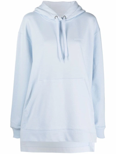 Burberry Oversized Aurore Deer Print Hoodie Pale Blue ModeSens