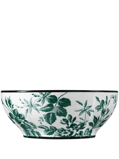 Shop Gucci Herbarium-print Salad Bowl (23cm) In Weiss