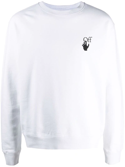 Shop Off-white Caravaggio Logo Sweatshirt In Weiss