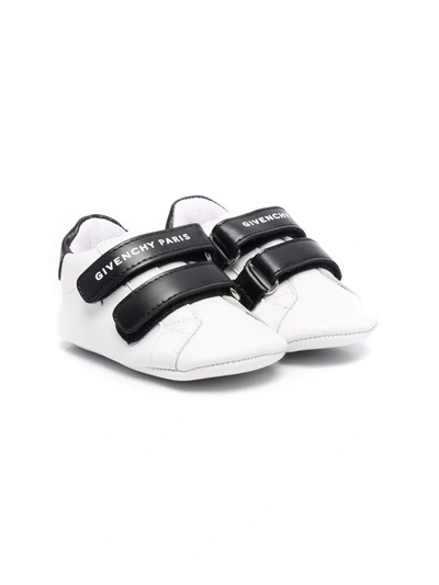 Shop Givenchy Logo-print Touch-strap Sneakers In White