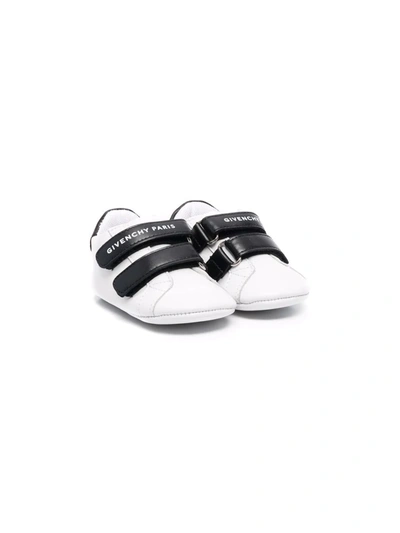 Shop Givenchy Logo-print Touch-strap Sneakers In White