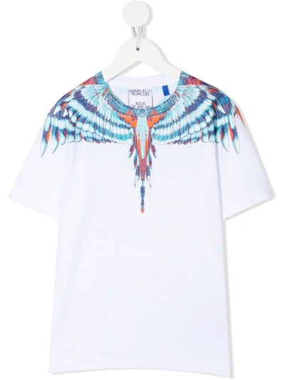 Shop Marcelo Burlon County Of Milan Wings-print Cotton T-shirt In 白色