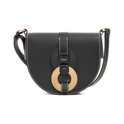 Shop Chloé Small Darryl Saddle Bag In Black