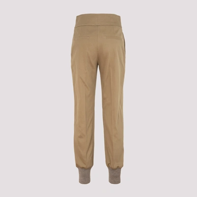 Shop Chloé Cotton Pants In Brown
