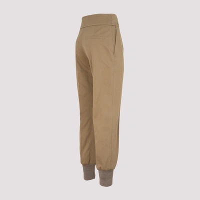 Shop Chloé Cotton Pants In Brown