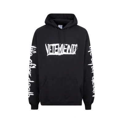 Shop Vetements World Tour Hoodie Sweatshirt In Black
