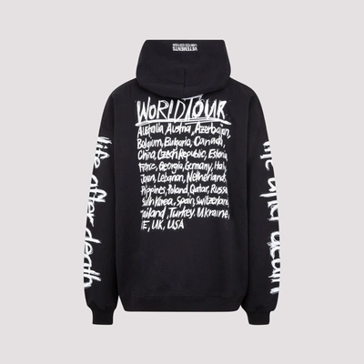 Shop Vetements World Tour Hoodie Sweatshirt In Black