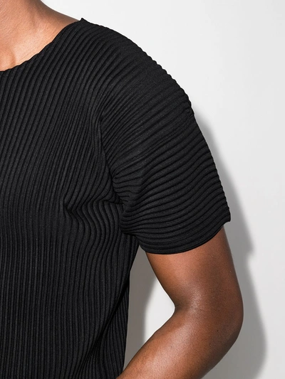 Shop Issey Miyake T-shirts And Polos Black