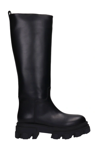 Gia X Pernille Teisbaek Perni 07 Low Heels Boots In Black Leather | ModeSens