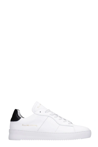 Shop Filling Pieces Court Sneakers In White Leather