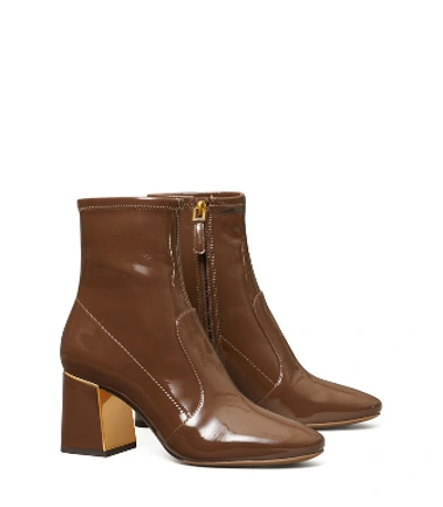 Tory Burch Gigi Patent High heels Stretch Boots In Fudge fudge ModeSens