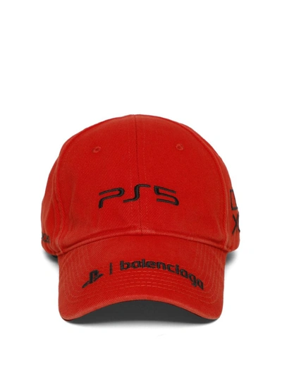 Shop Balenciaga X Playstation Ps5 Cap In Red