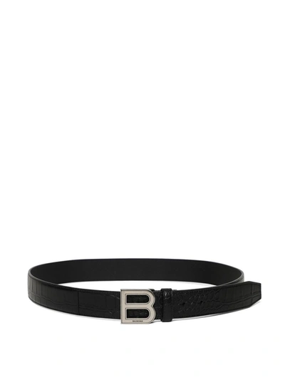 Shop Balenciaga Hourglass Belt Black