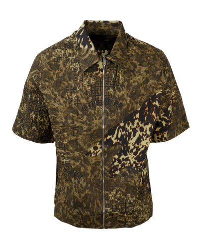 Shop Givenchy 4g Printed Zipped Shirt In Multi