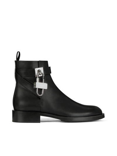 Shop Givenchy Detachable 4g Logo Padlock Boots In Black