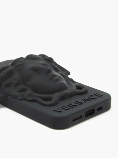 Medusa-embossed Rubber Iphone® 12 Pro Case In Black