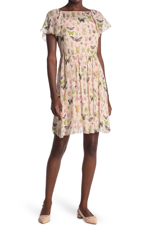 Bunke af Identificere Grand Red Valentino Butterfly Print Midi Dress In Soya | ModeSens
