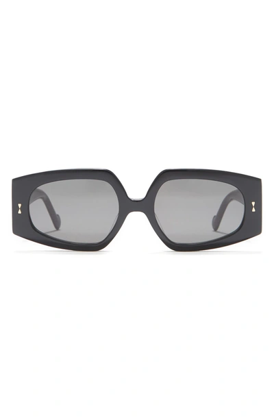 Shop Zimmermann 54mm Espionage Rectangle Sunglasses In Black / Green Mono