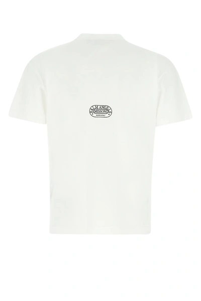 Shop Palm Angels White Cotton T-shirt  White  Uomo L