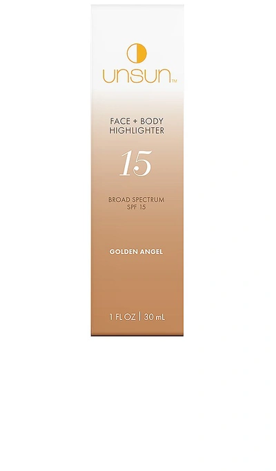 Shop Unsun Cosmetics Face + Body Highlighter Spf 15 In Golden Angel