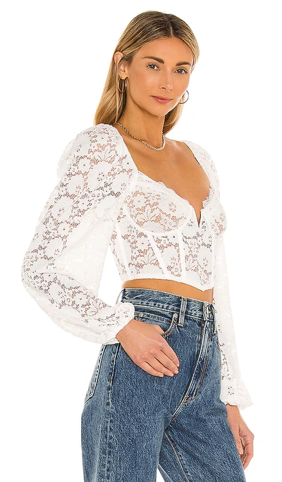 Shop V. Chapman Delphine Top In Stretch Lace
