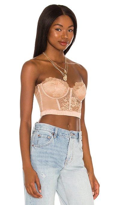 Shop For Love & Lemons X Revolve Lace Bustier Top In 裸色